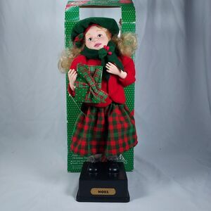 1993 Holiday Creations Noel 16” Animated Musical Girl Christmas Figure